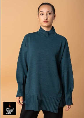 Oversize-Strickpulli von KHEI in purple & teal