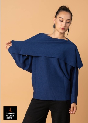 Strickpulli mit Überwurf von KHEI in marine