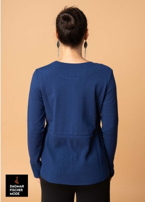 Knit sweater with wide hem by KHEI in black