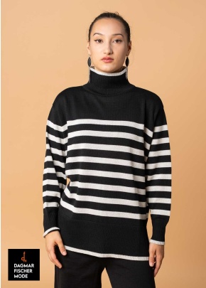 Oversize-Pulli von KHEI in black / anthra & black / marble