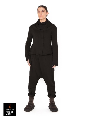 Fitted jersey jacket by SORT AARHUS in black
